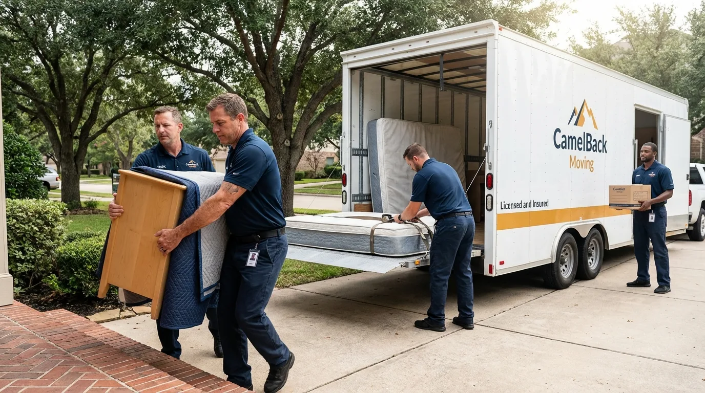 Crew loading residential truck for cross-state move from Capitol Heights, MD