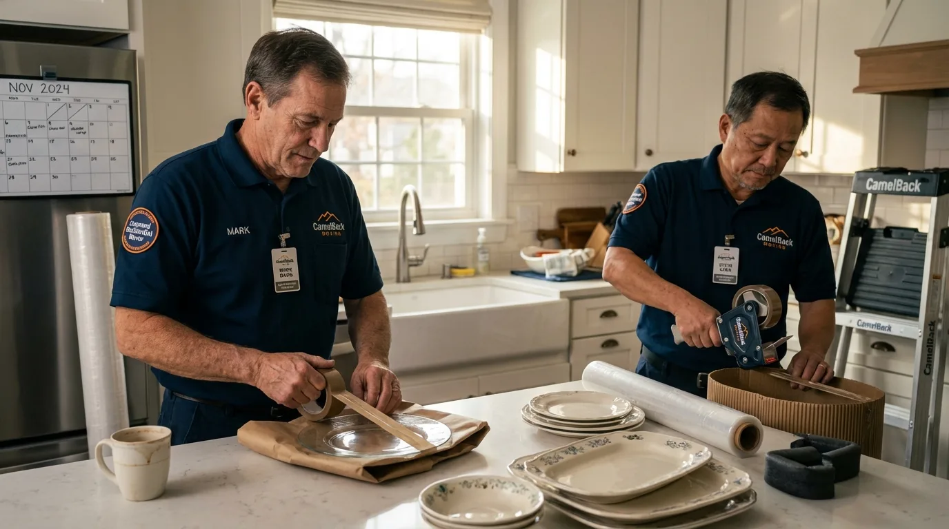 Professional crew packing kitchen dishware in Capitol Heights, MD